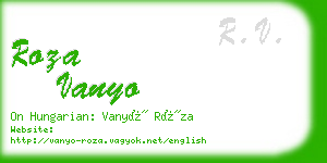 roza vanyo business card